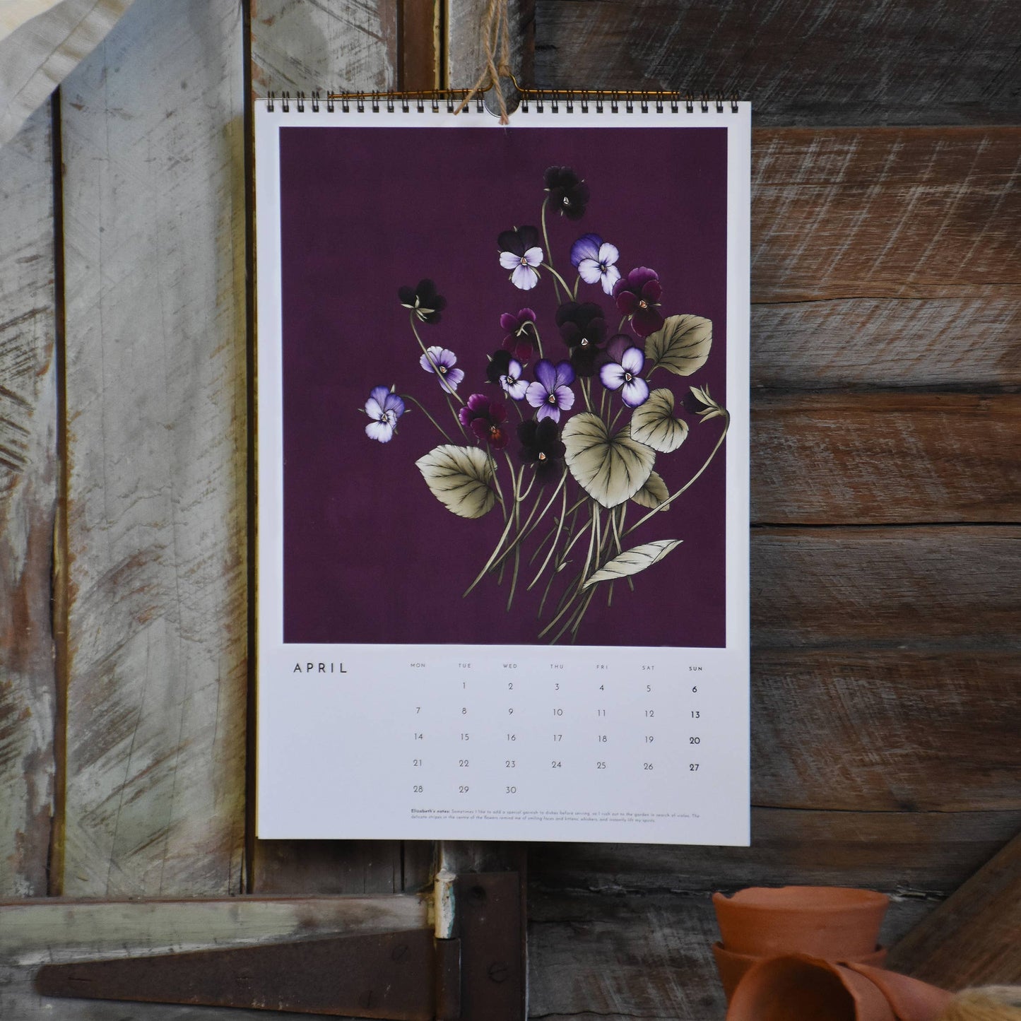 2025 Always Flowers Botanical Wall Calendar