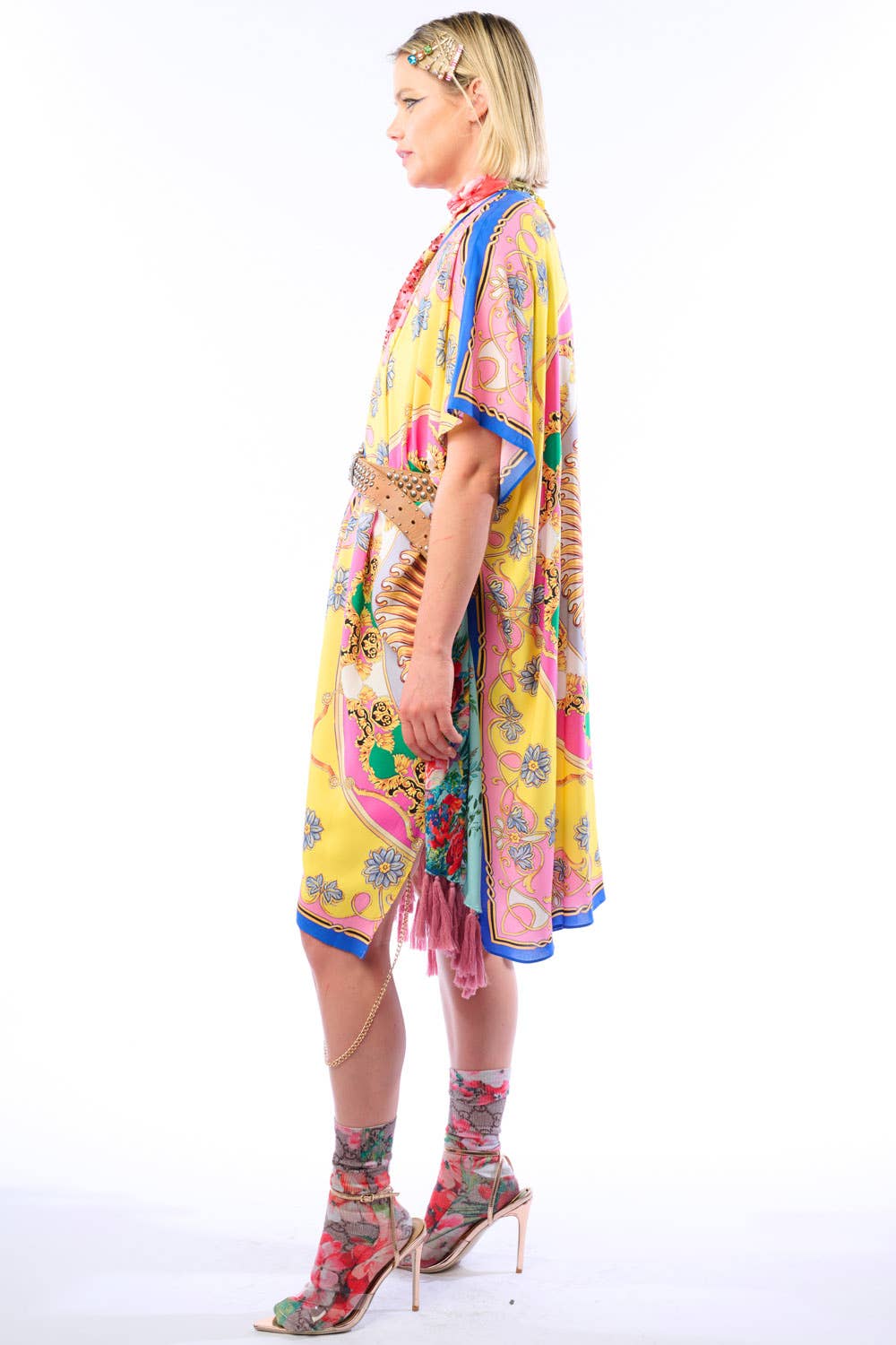 Jianna Kimono: Pink/Yellow Combo / One Size