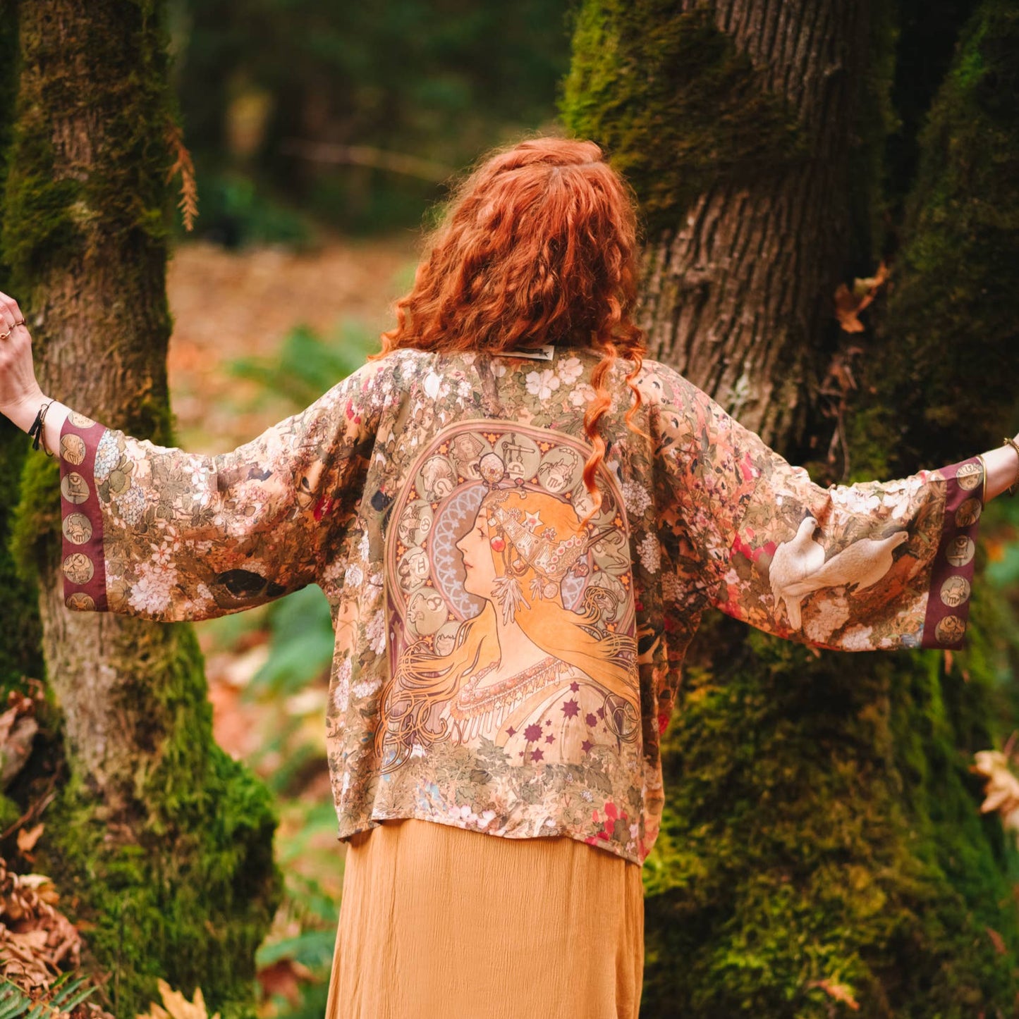 Dream Weaver Pixie Duster Cropped Kimono w/ Zodiac