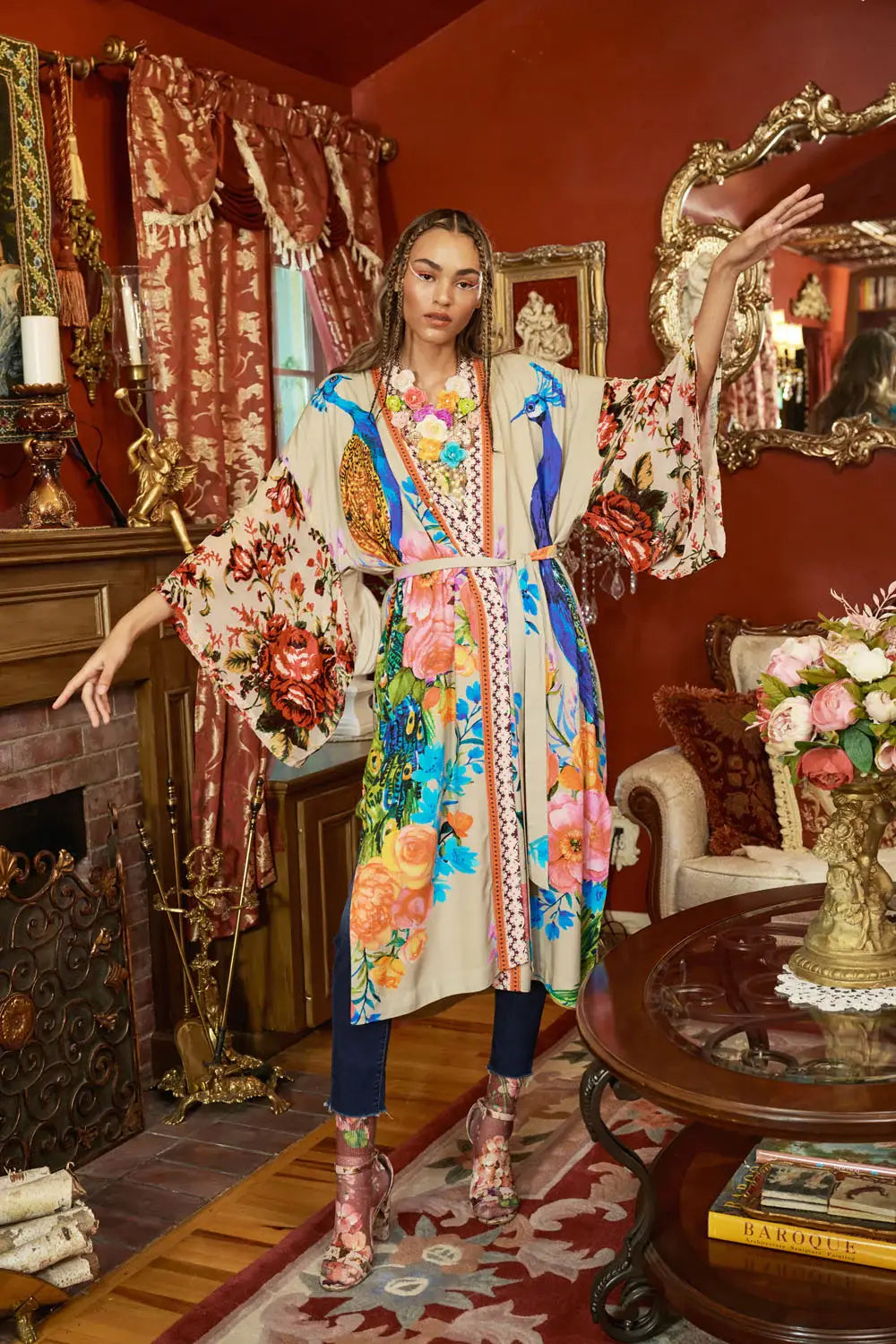 Fantasy Kimono: Soft Moon / Size Med