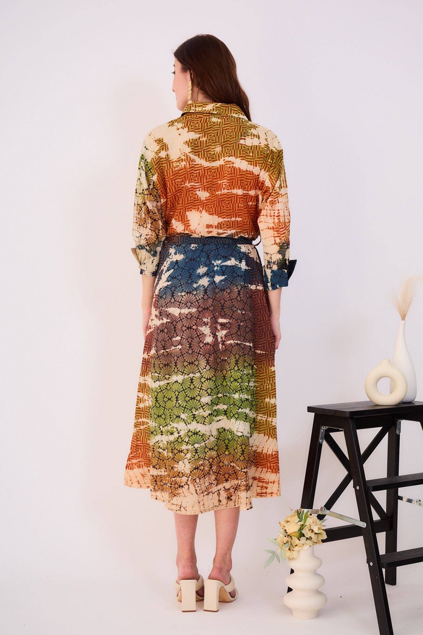 Tie and dye shirt dress - One size