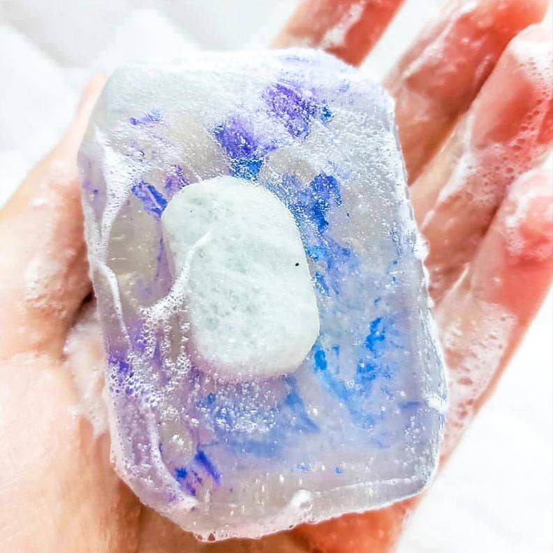Moon Child - Rainbow Moonstone Crystal Infused Bar Soap
