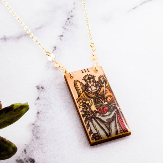 Vintage Italian Tarot Empress Necklace