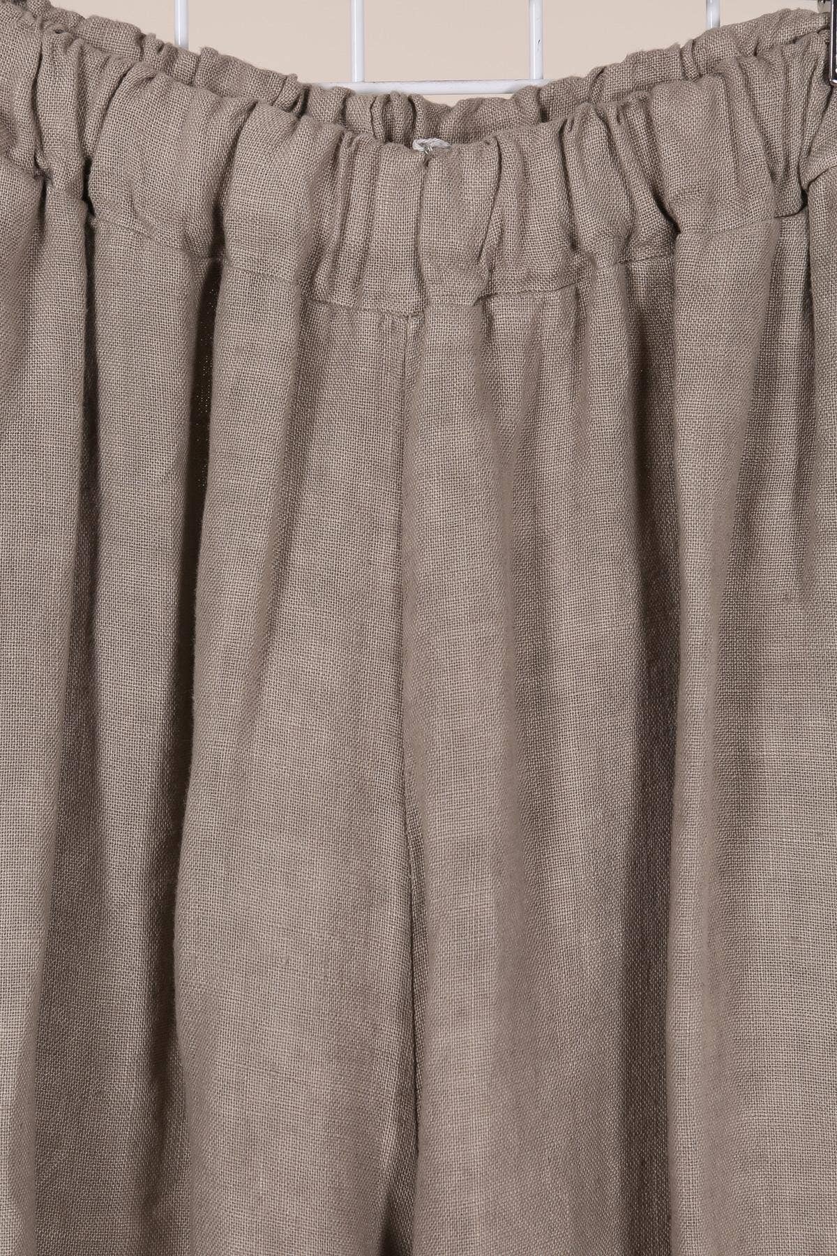 100% linen wide leg pants - One Size