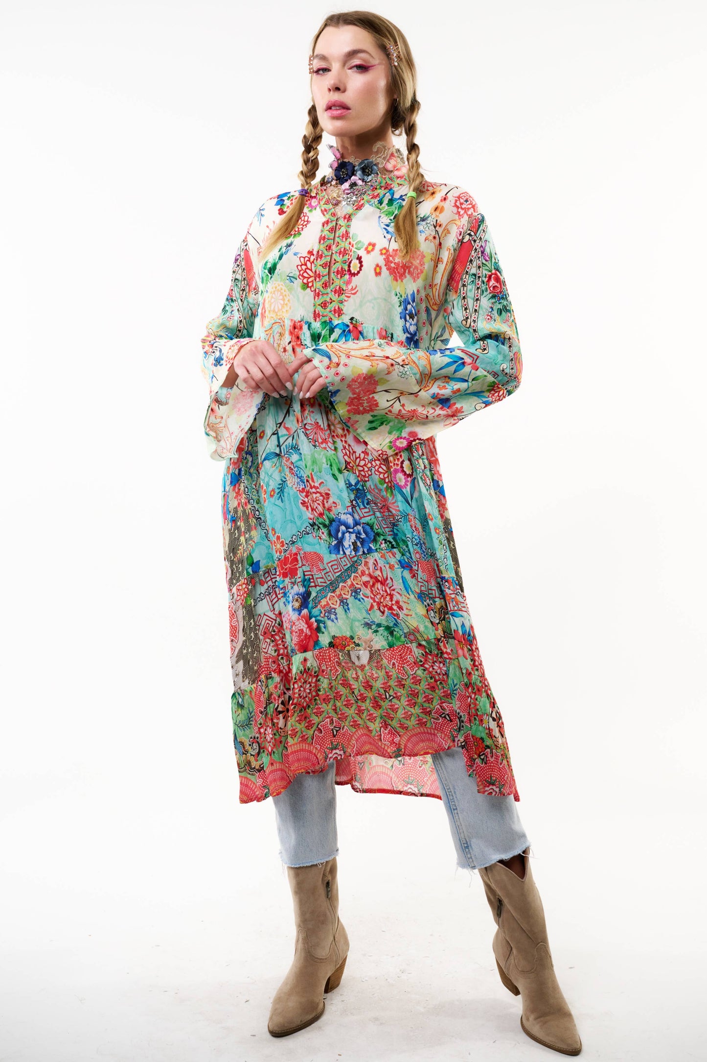 Alysia Dress: Etro Print