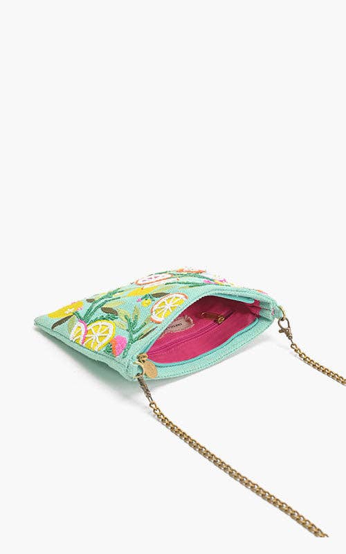 Citrus Blueberry Clutch Bag