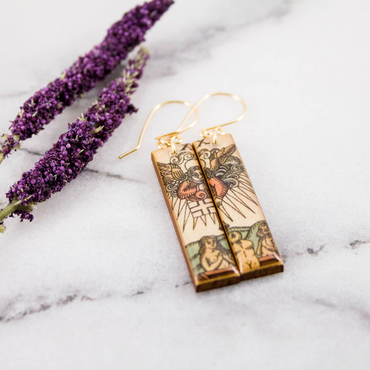 Italian Tarot Card Earrings- Judgement