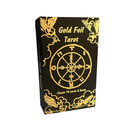 Gold Foil Tarot Deck | Premium Waterproof PVC Cards & Guide