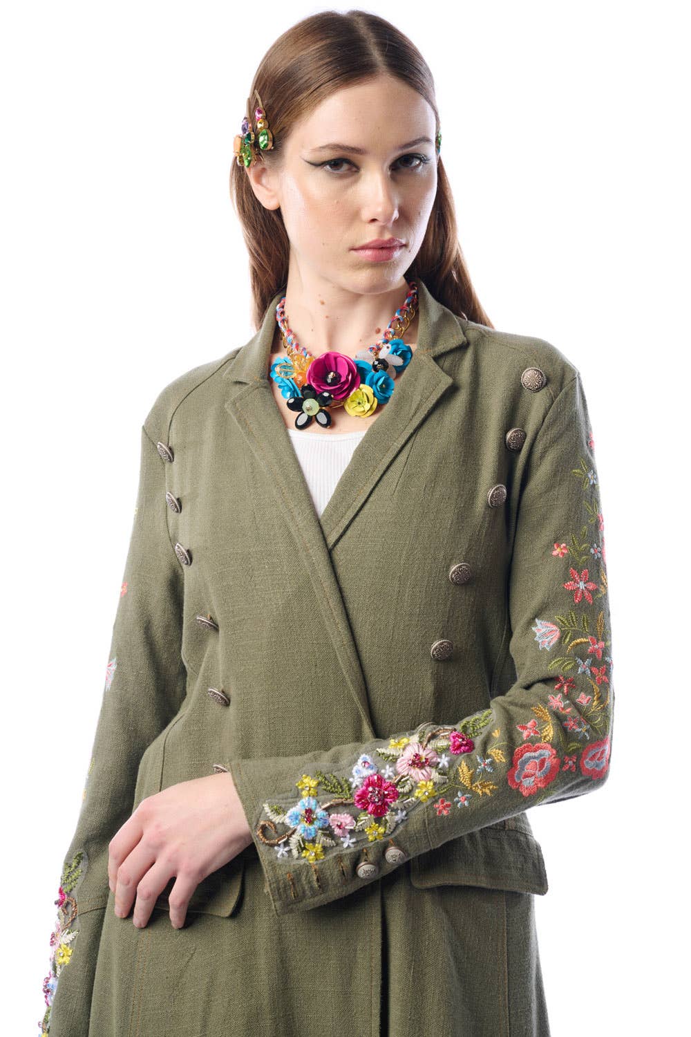 Cherish Coat - Olive | Trench Coat | Ramie Jacket: Olive / S