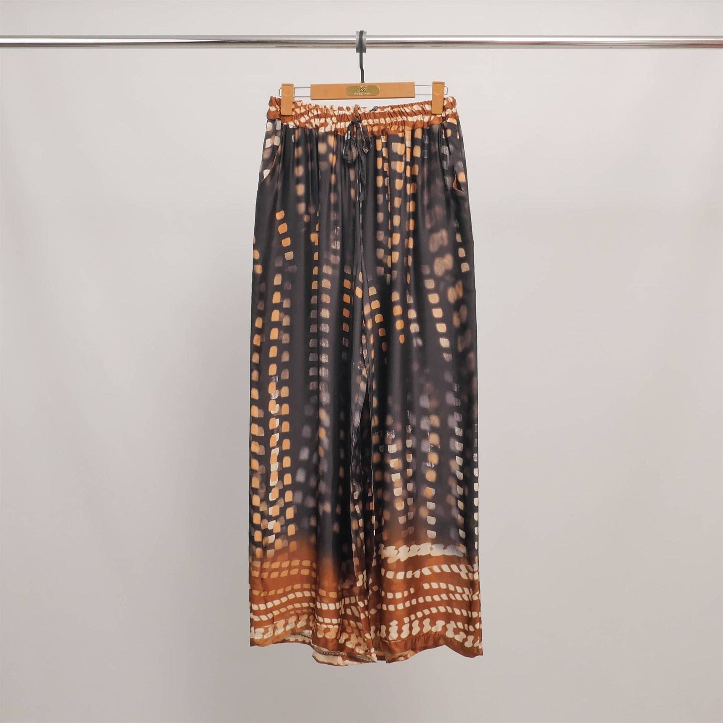 Italian Viscose/Silk pants with graphic print- Size S to M