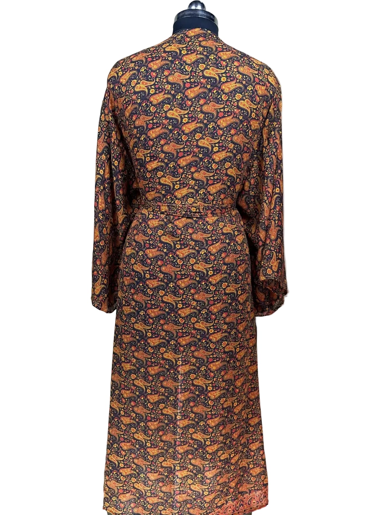 Boho Kimono Recycle Silk Beach Coverup - One Size
