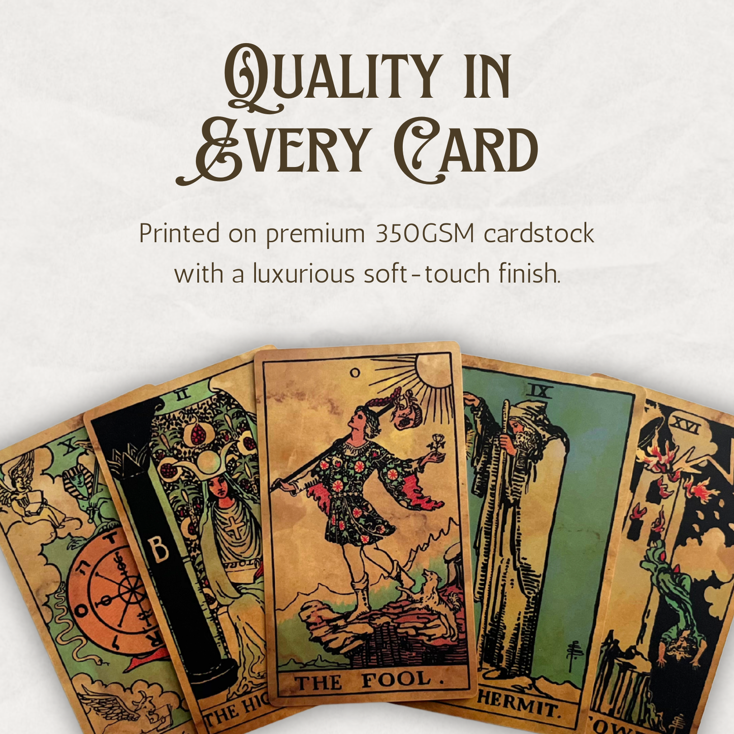 Antique Look Edition Tarot Deck & Guide | Classic RW Design
