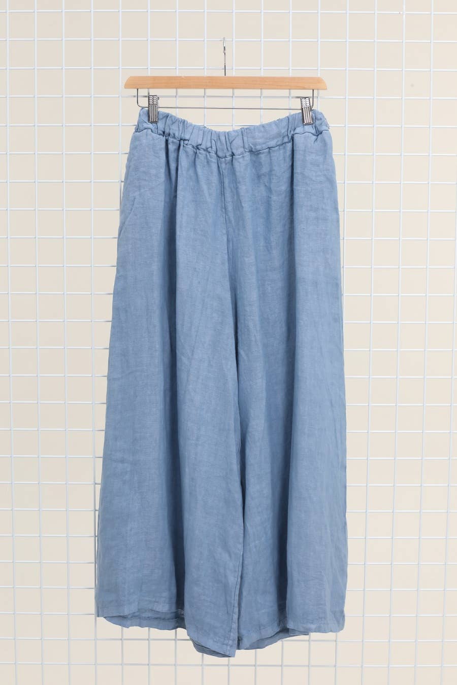 100% linen wide leg pants - One Size