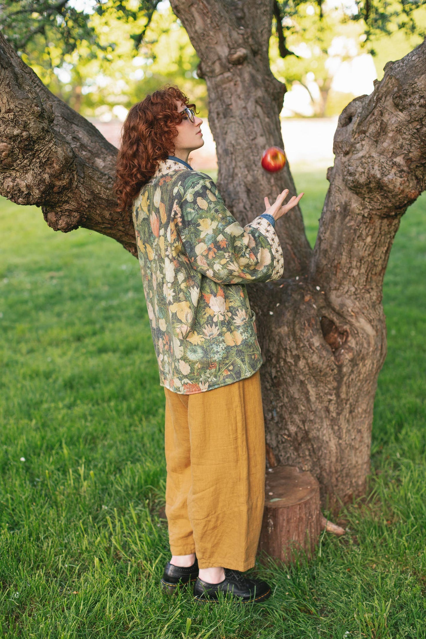 I Dream in Flowers Fleece Cottage Cardigan Kimono Jacket- One size