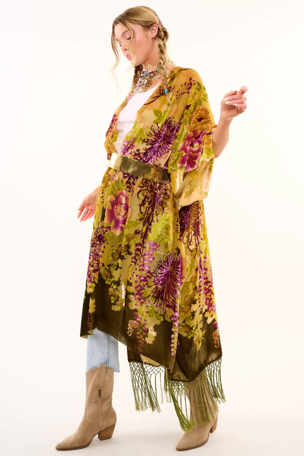 Forest Goddess Velvet Kimono- One Size