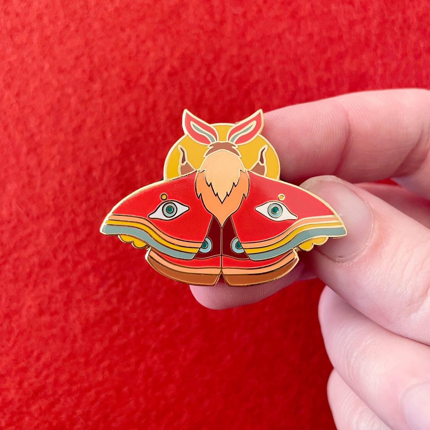 Lapel Pin - Flame Moth 