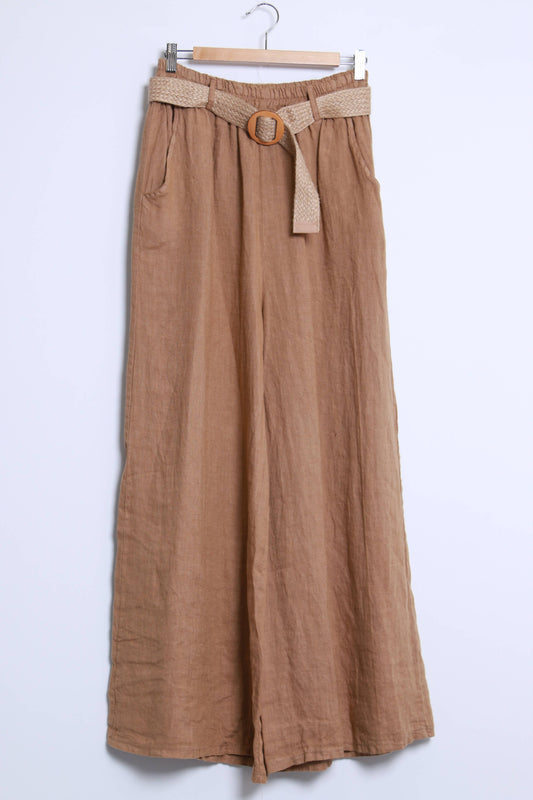 Wide Linen Extra Long Pants : 100% linen- Size M