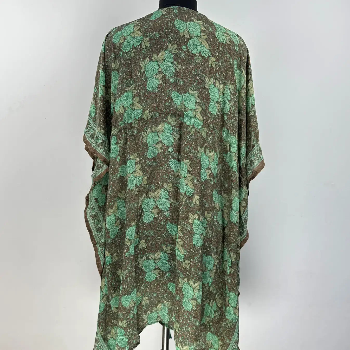 Recycle Sari Short Kaftan Resort Wear Caftan Beach Cover Up