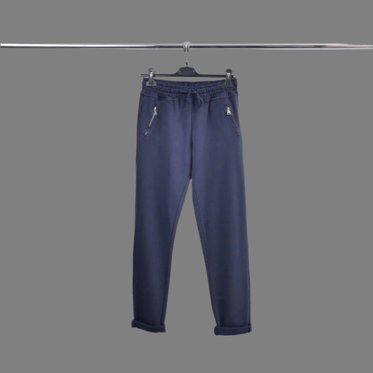 Italian Cotton joggers Navy Blue / Size  M