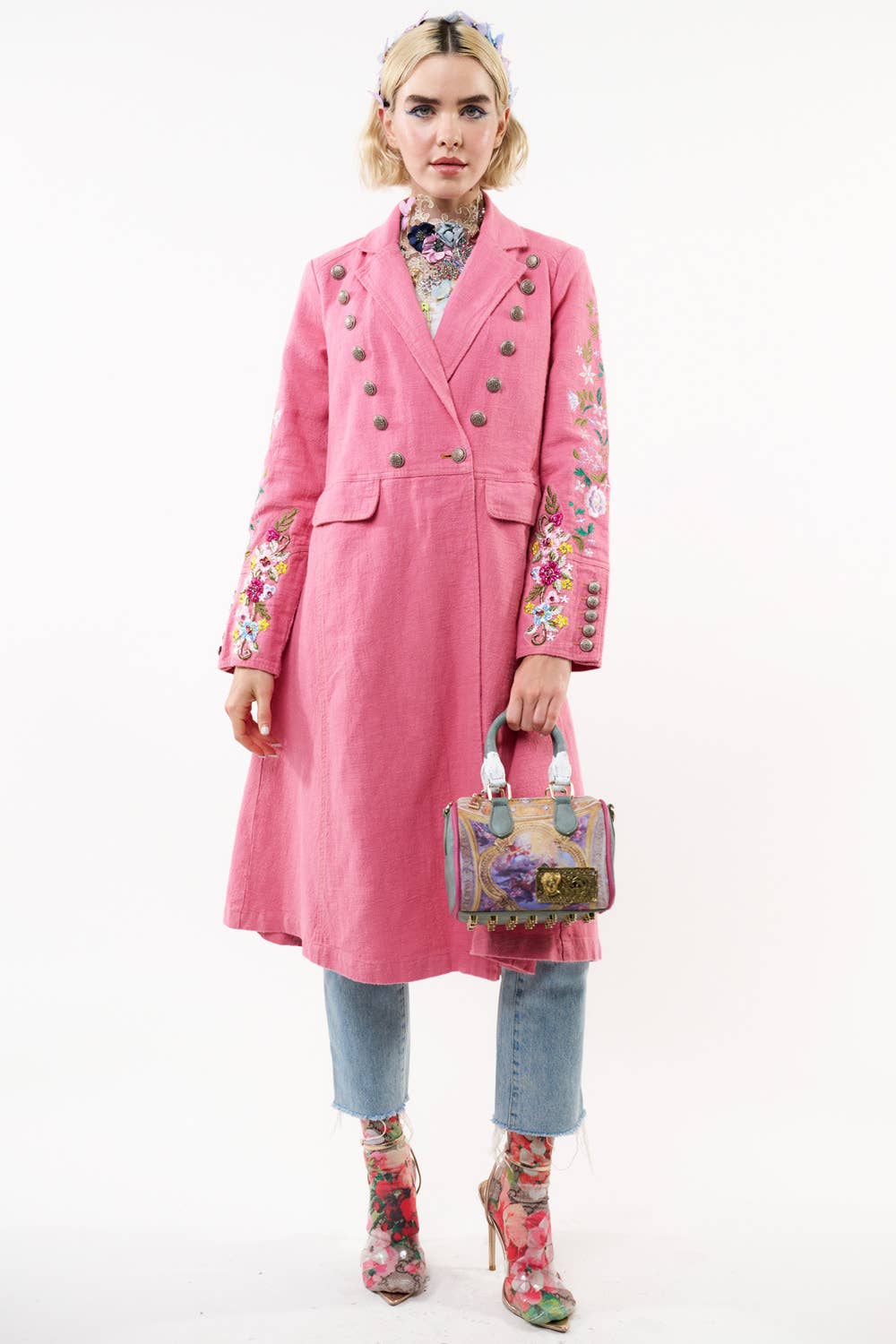 Pink City Coat: Rose / XS