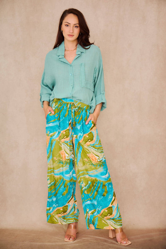 Fluid silk pants -  One size