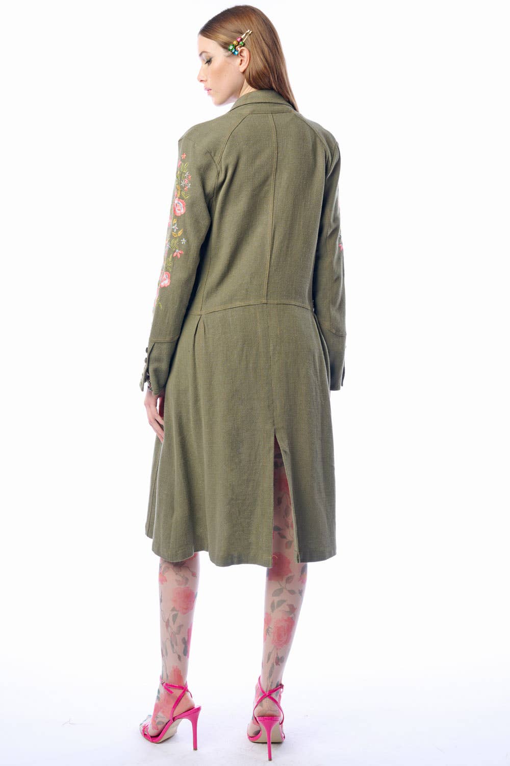 Cherish Coat - Olive | Trench Coat | Ramie Jacket: Olive / S
