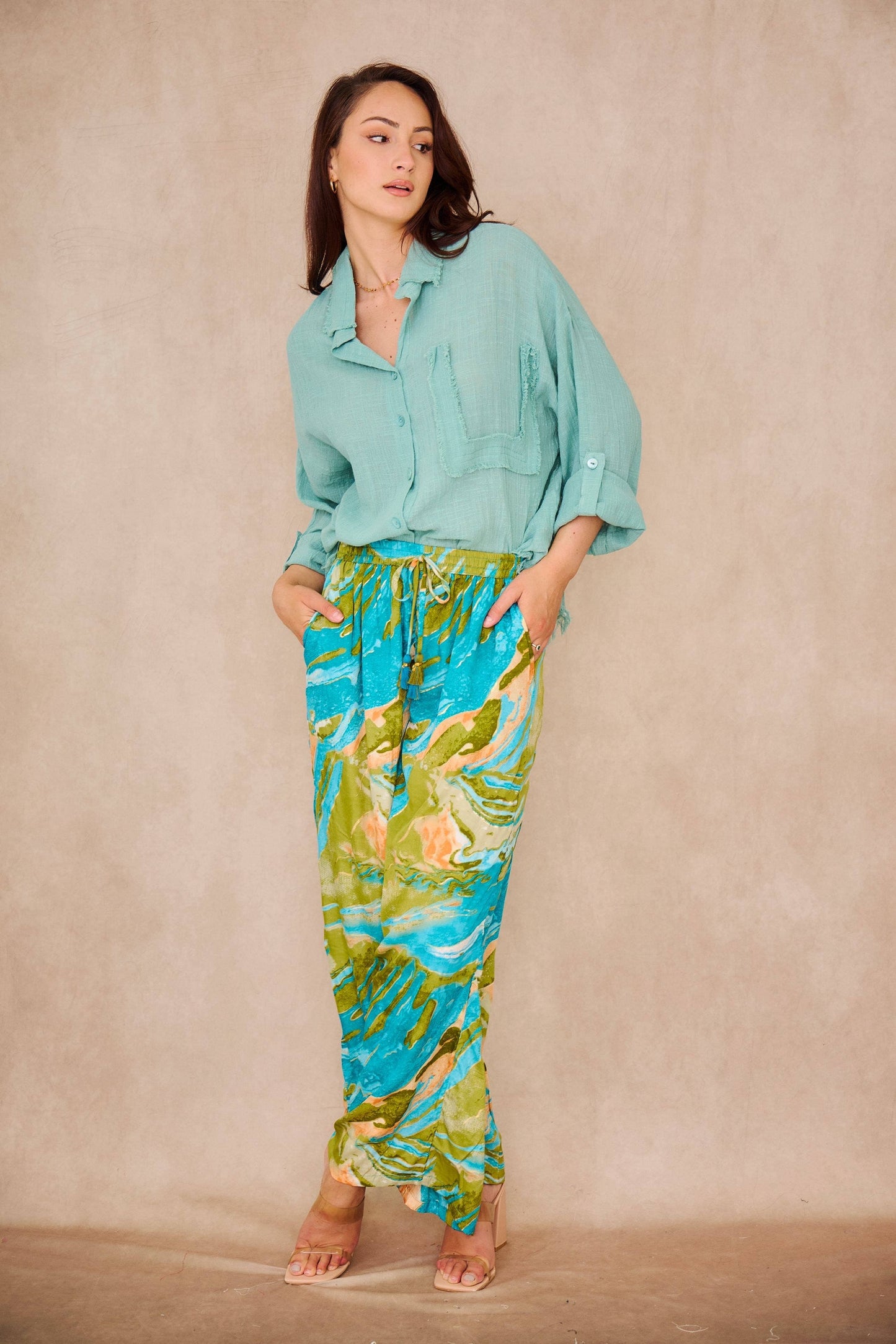 Fluid silk pants -  One size