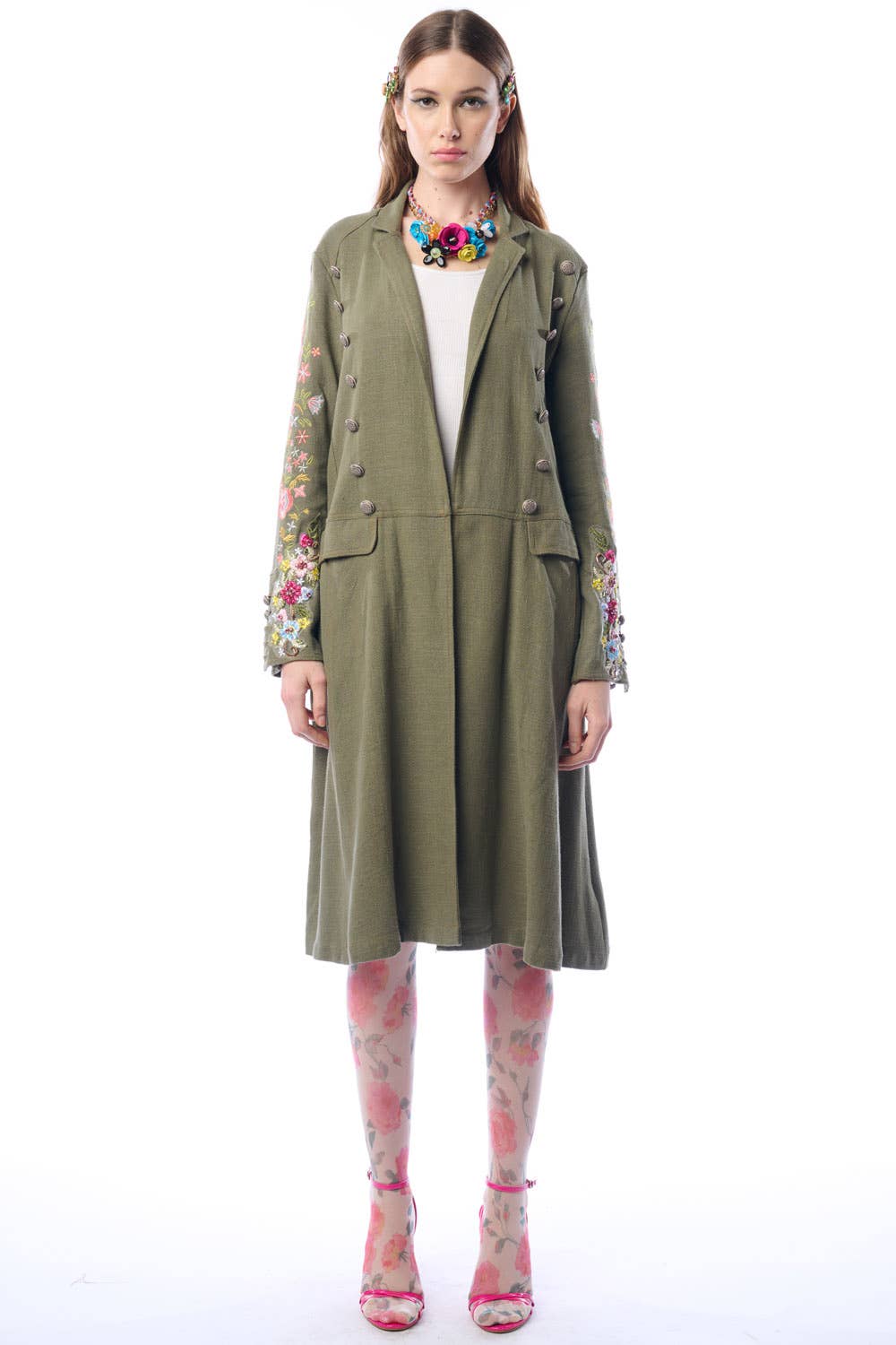 Cherish Coat - Olive | Trench Coat | Ramie Jacket: Olive / S
