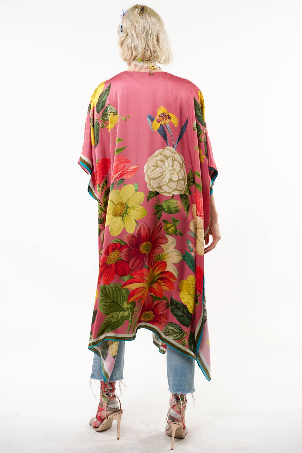 My Valentine Kimono: Dusty Rose Floral / One Size