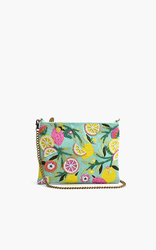 Citrus Blueberry Clutch Bag