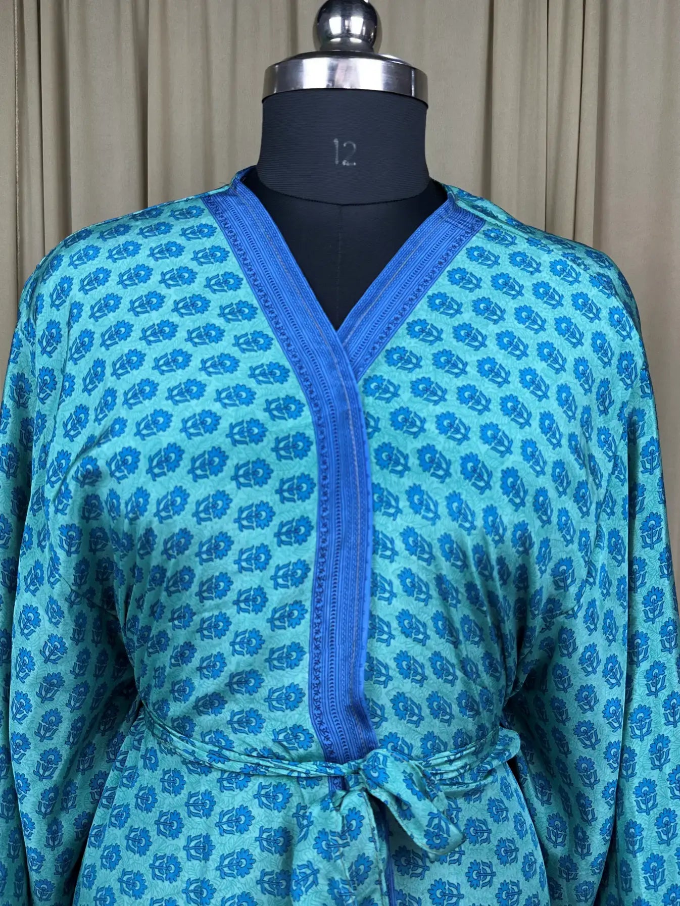 Boho Kimono Recycle Silk Beach Coverup - One Size