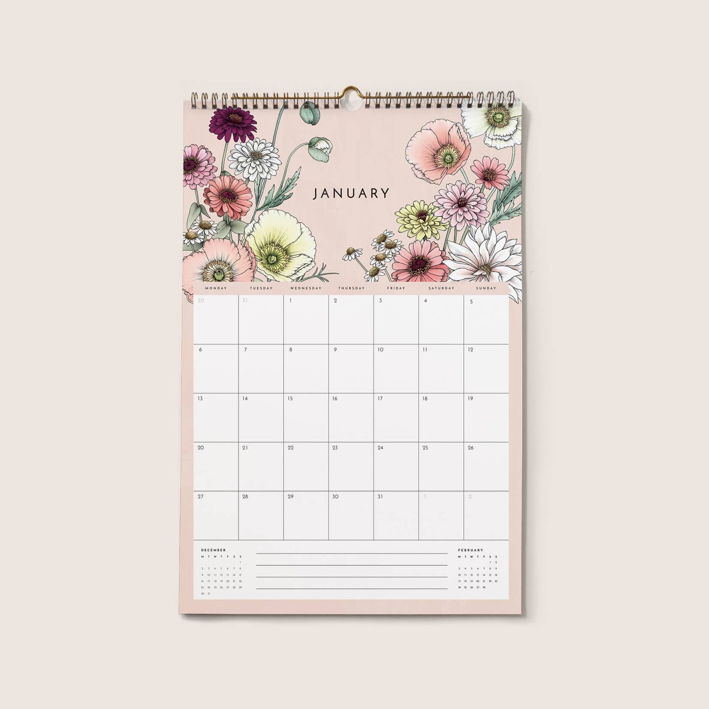 2025 Always Flowers Appointment Wall Calendar