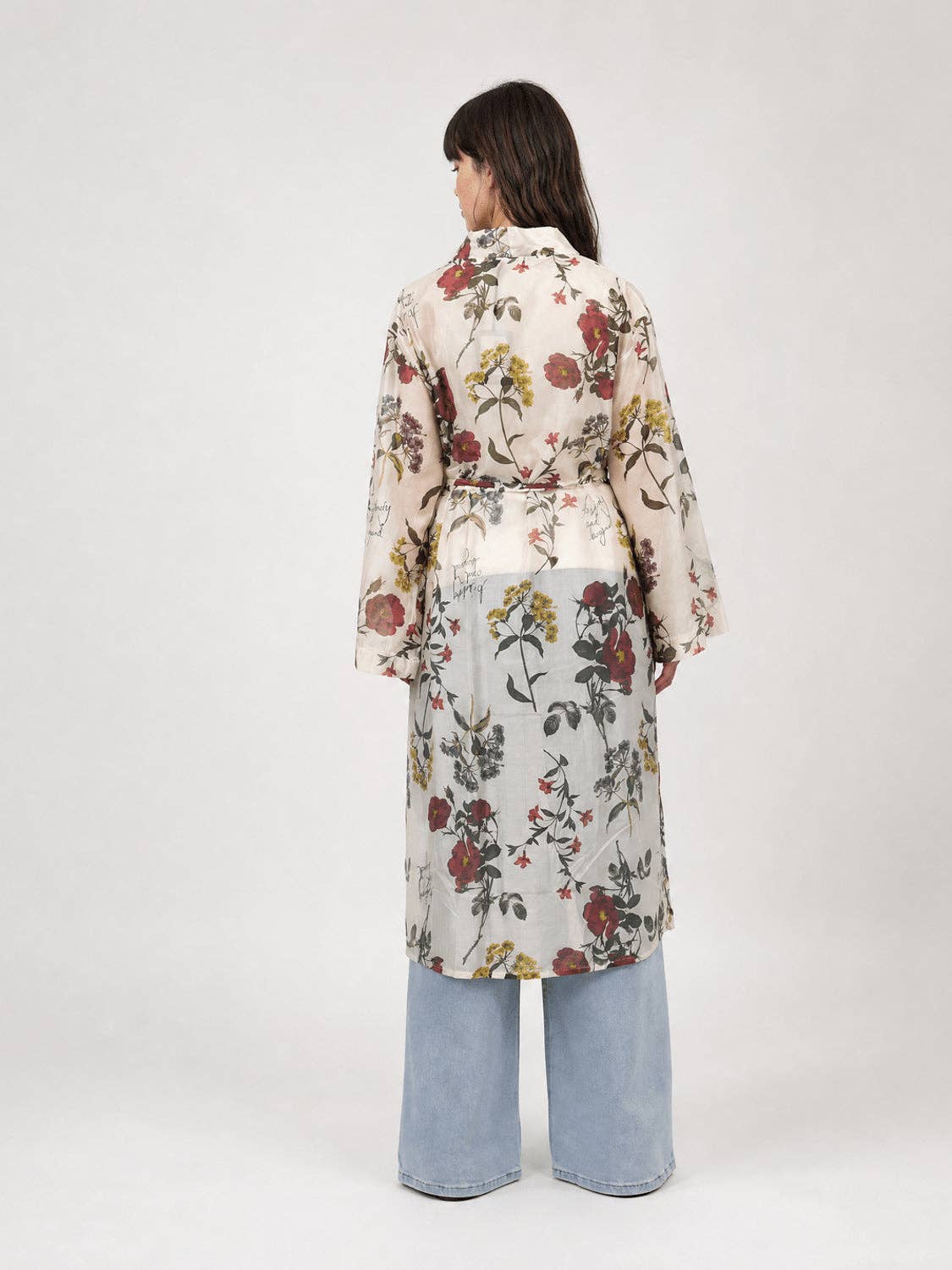 Flowing floral print kimono : One Size