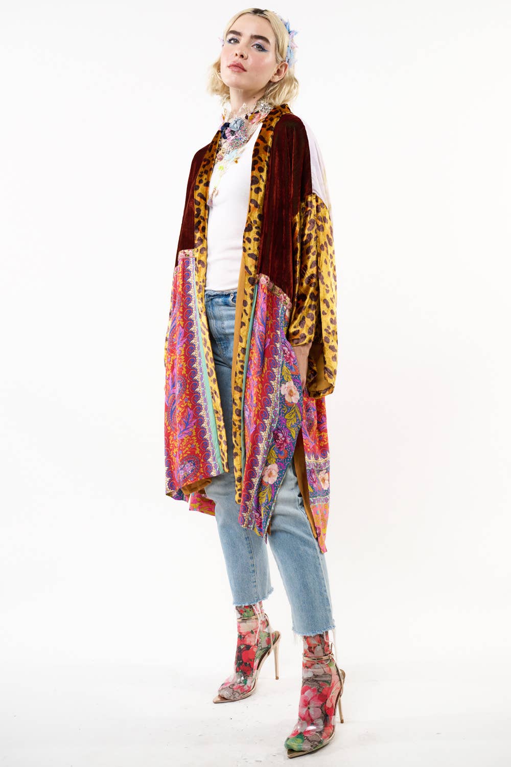 Nova Cheetah Multi-Pattern Short Kimono/Jacket