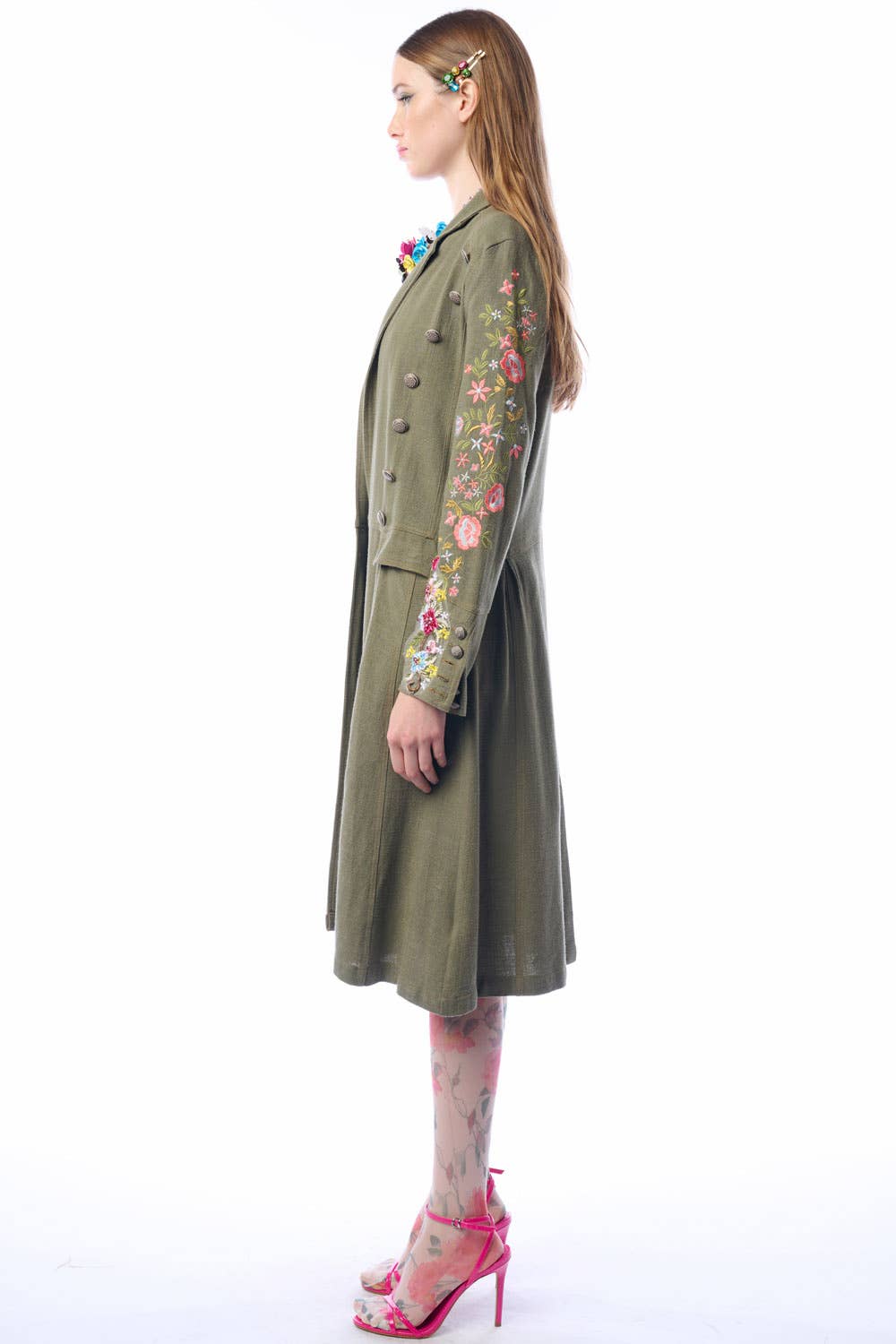 Cherish Coat - Olive | Trench Coat | Ramie Jacket: Olive / S