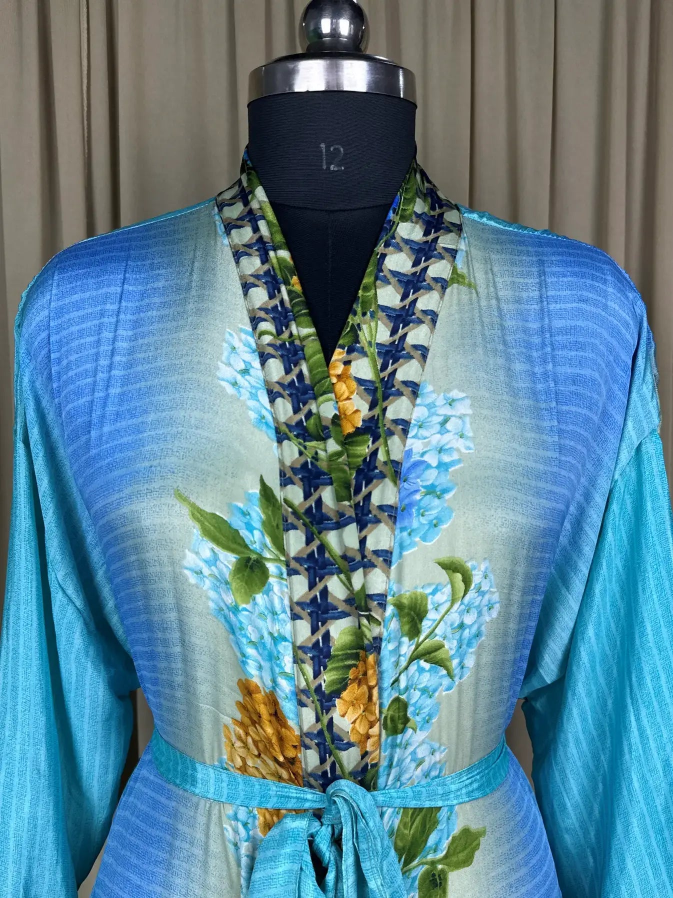 Recycle Silk Women Kimono Boho Beach Spa Cover up