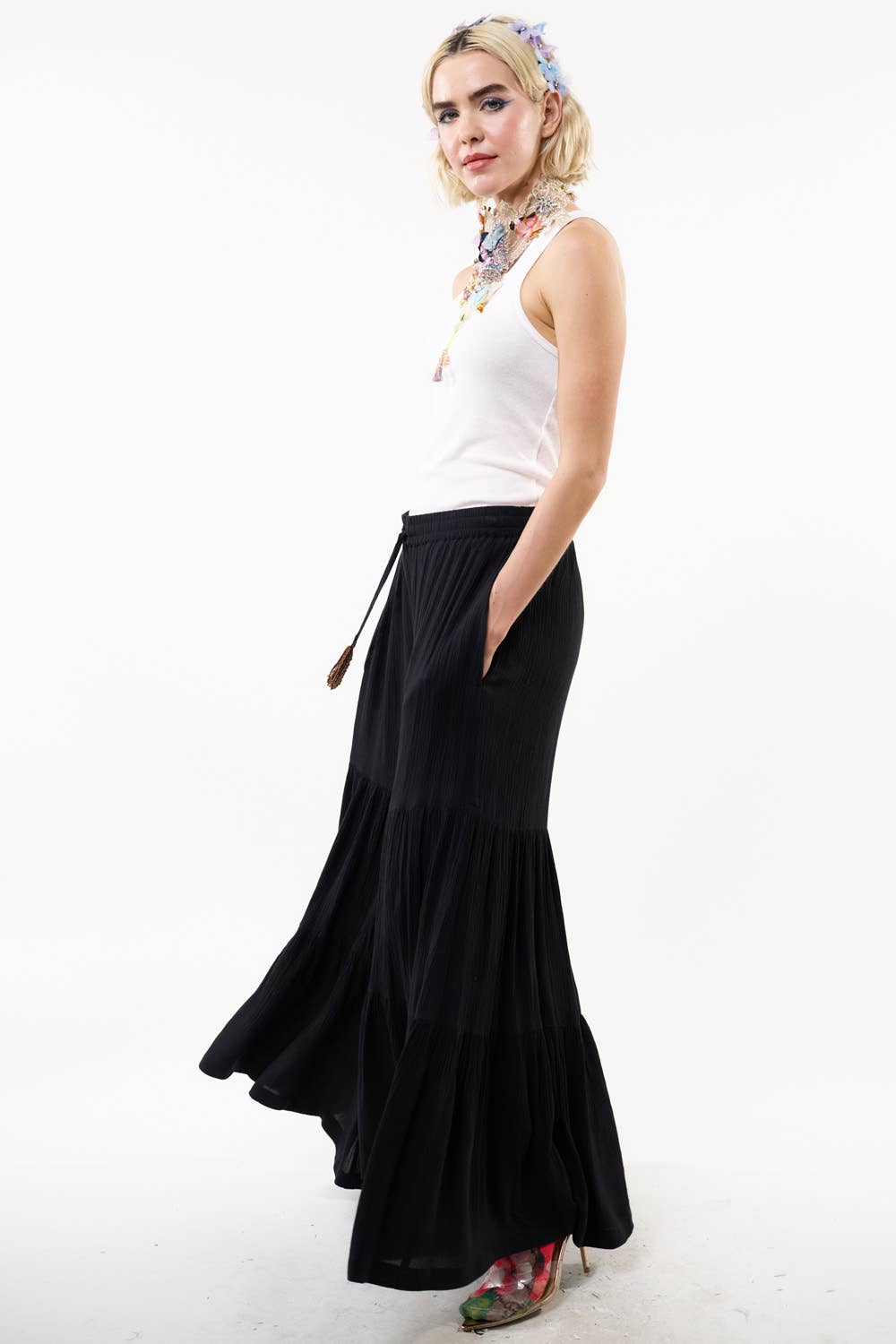 Dream Palazzo Pants : Black