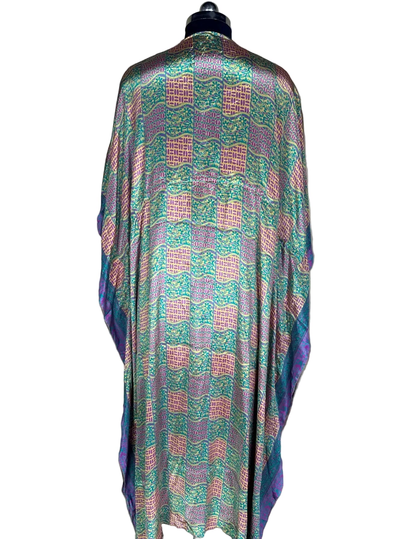 Recycle Sari Kaftan Resort Wear Caftan Beach Wear Cover Up !