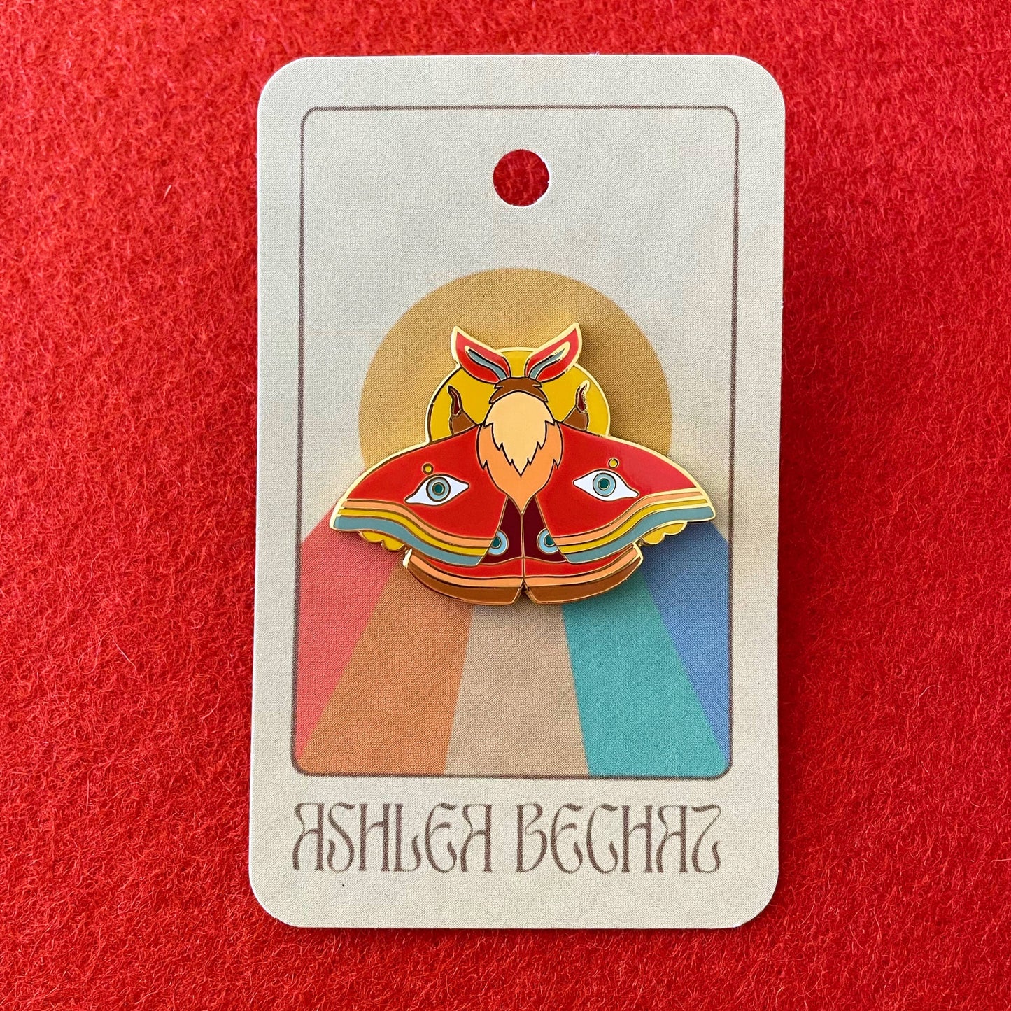 Lapel Pin - Flame Moth 