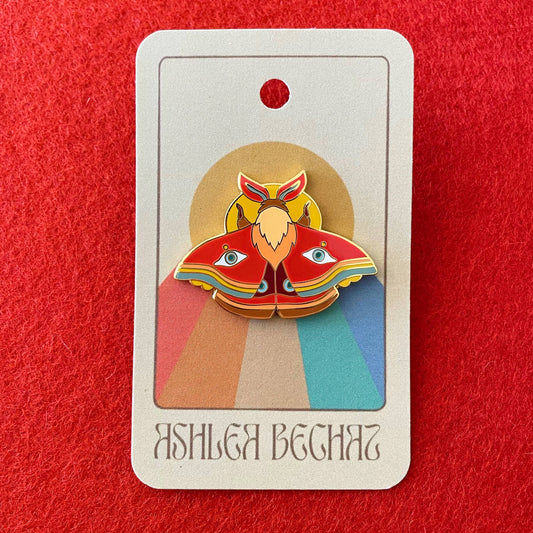 Lapel Pin - Flame Moth 
