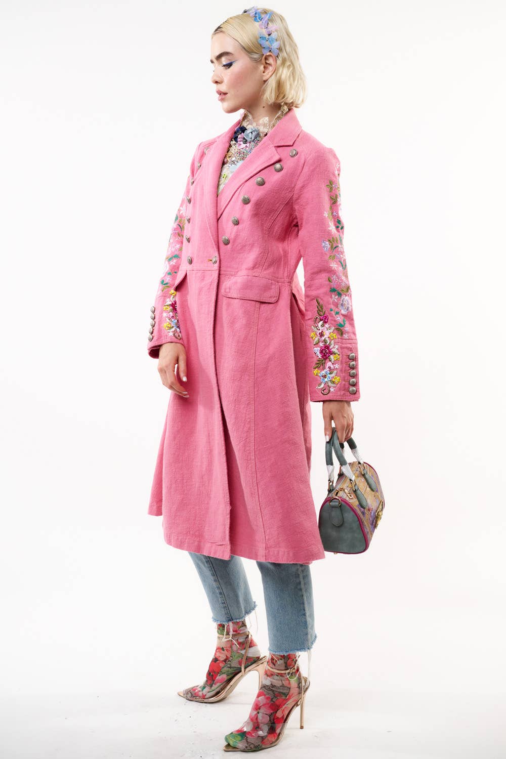 Pink City Coat: Rose / XS