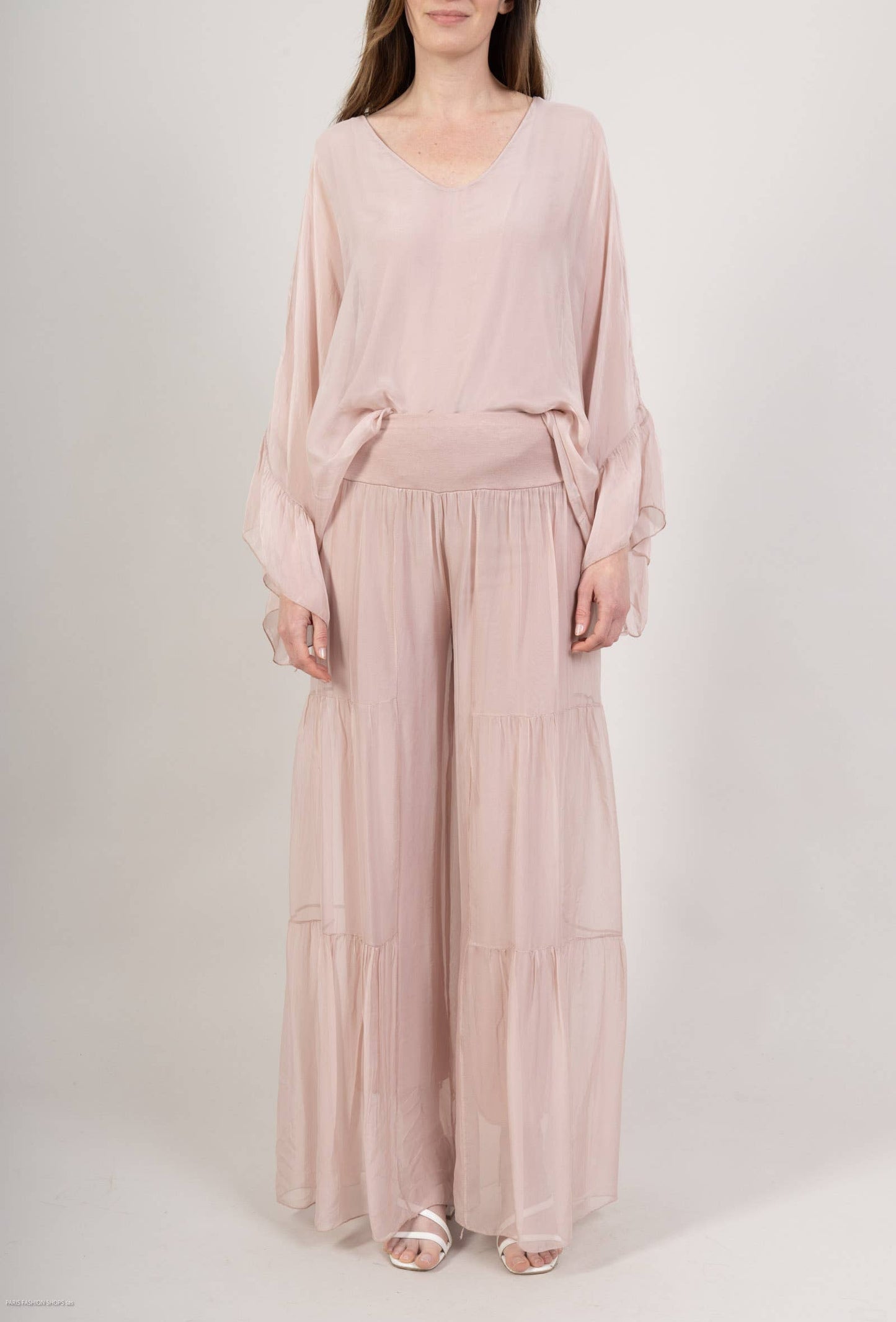 Layered Pants- 30% silk 70% viscose / Camel / One size- S to M