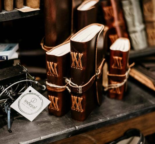 Leather Journal-Buckle-A6: Tan / A6-Lined