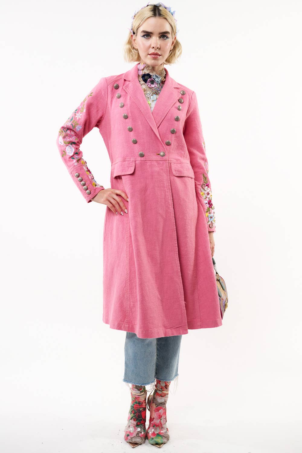 Pink City Coat: Rose / XS