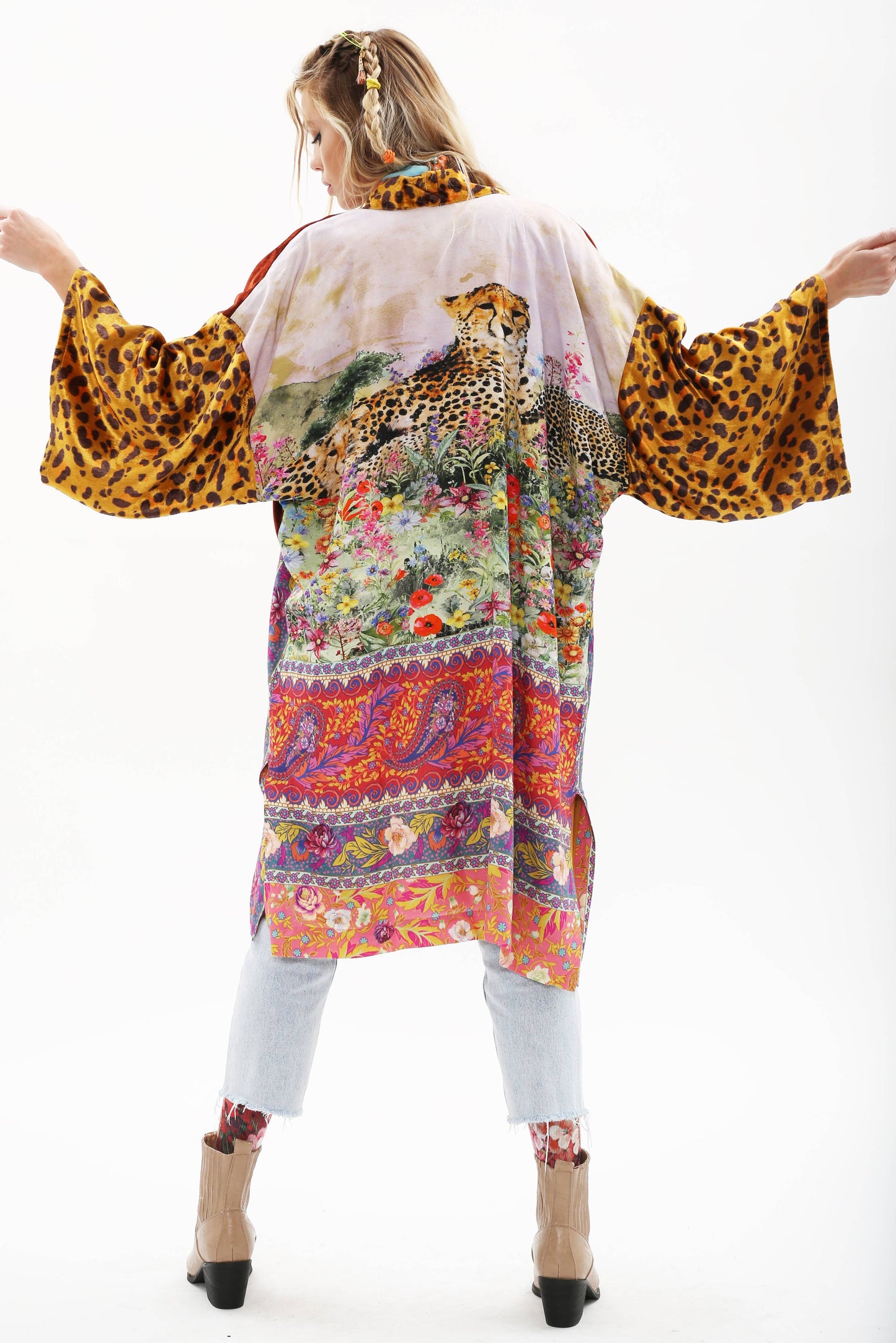 Nova Cheetah Multi-Pattern Short Kimono/Jacket