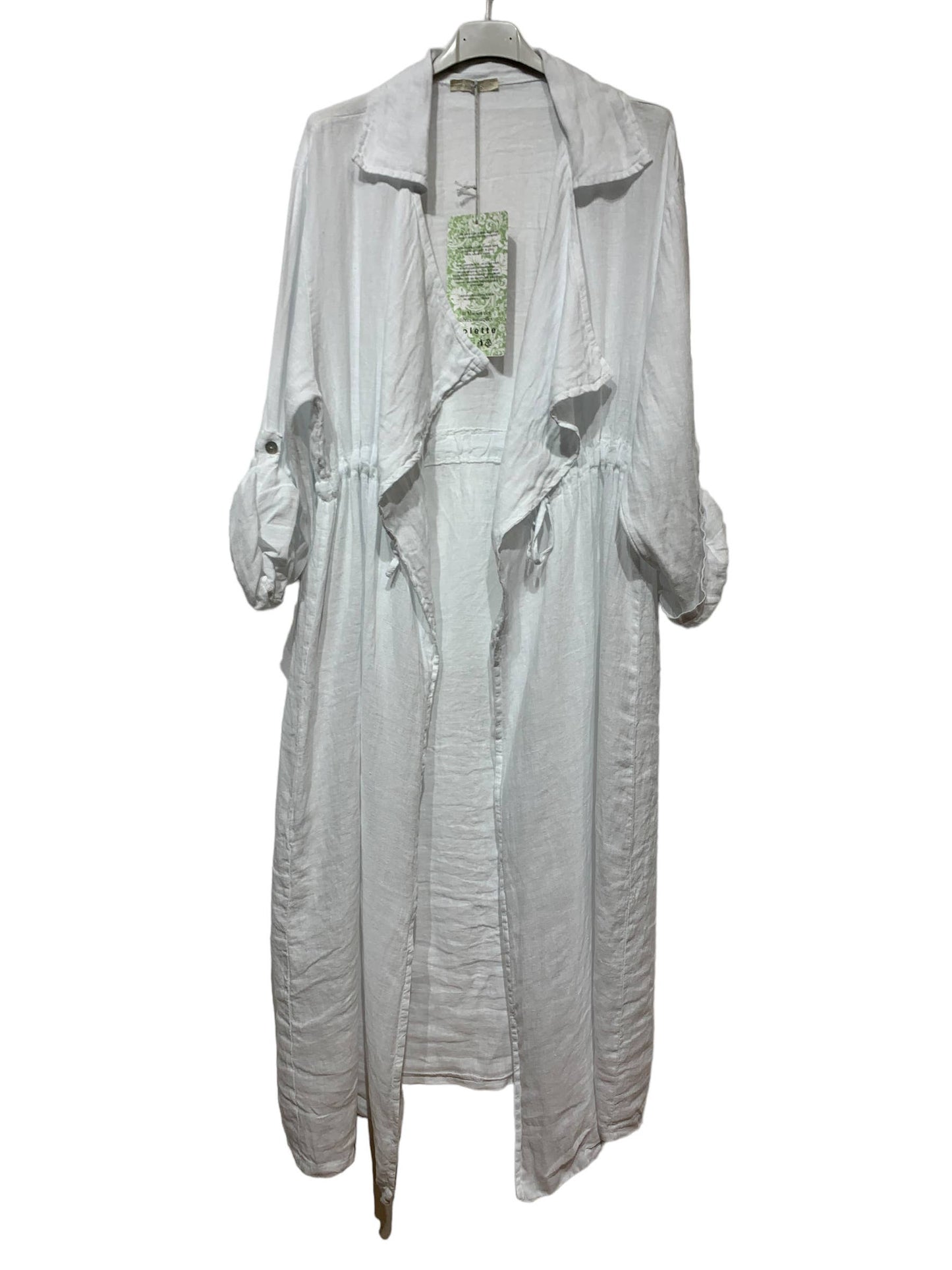 Trench Coat  100% LINEN SPRING SUMMER CLOTHING