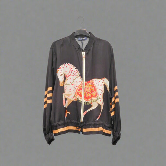 Zipped jacket with horse print - Size 10 -12