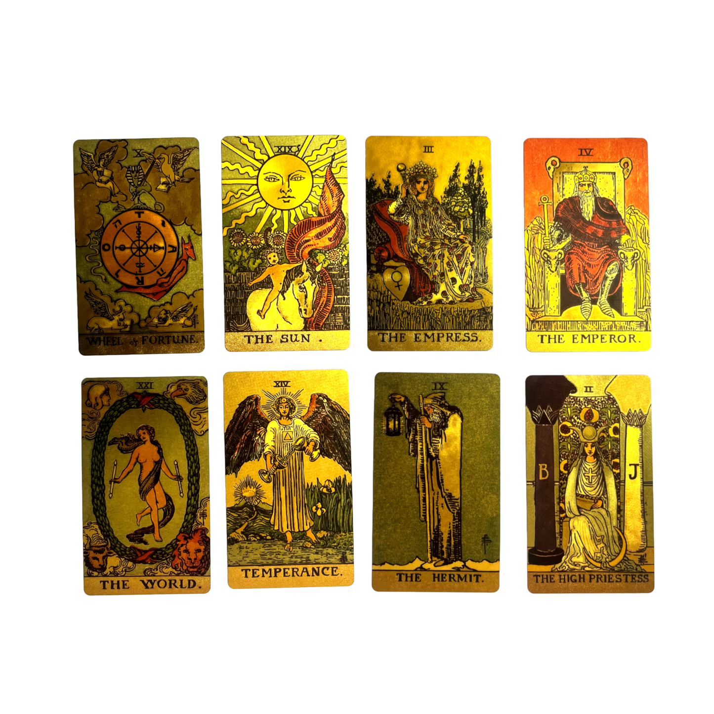 Gold Foil Tarot Deck | Premium Waterproof PVC Cards & Guide