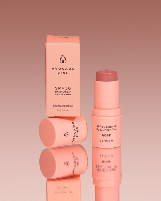 SPF 50 Natural Lip & Cheek Tint - Rose