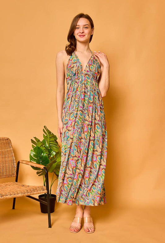 Bohemian silk dress